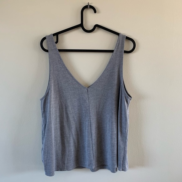 πTopshop V-Neck Tank Top Grey - Picture 3 of 3